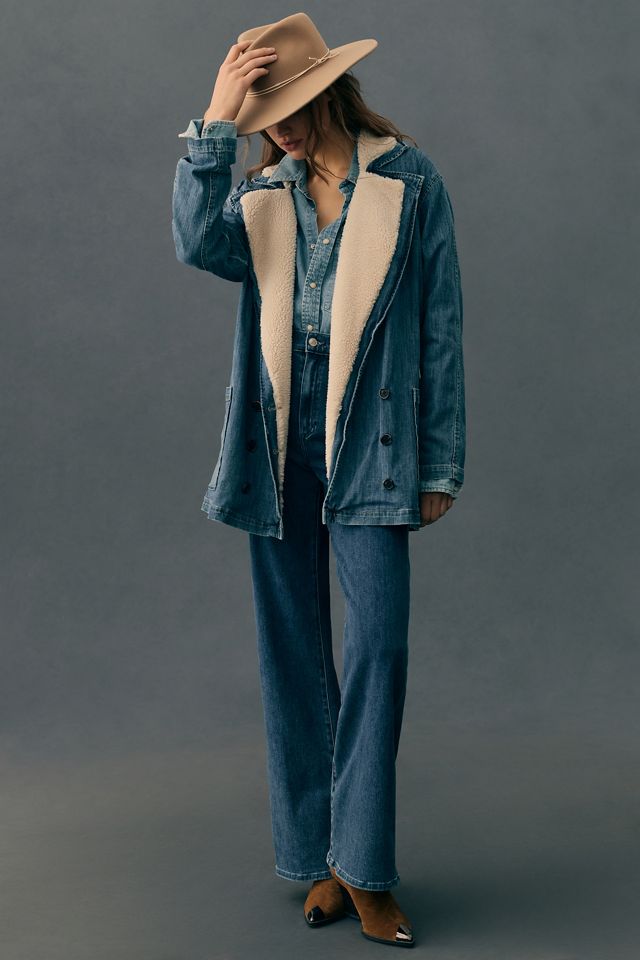 Le Jean Alina Sherpa Denim Jacket #4