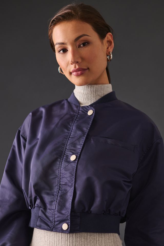 Pilcro Cropped Bomber Jacket #4