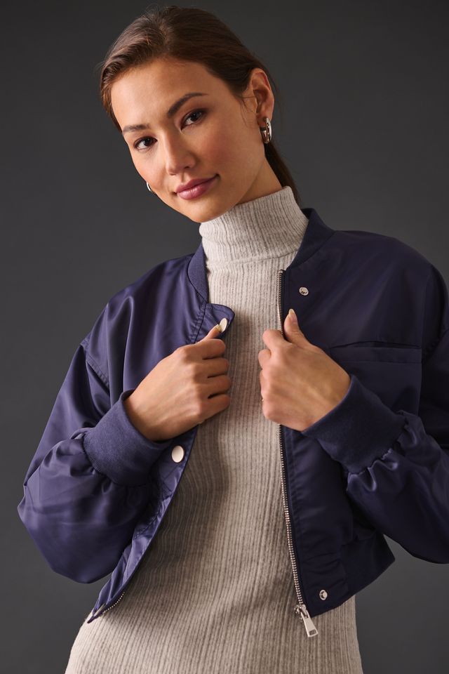 Pilcro Cropped Bomber Jacket #1
