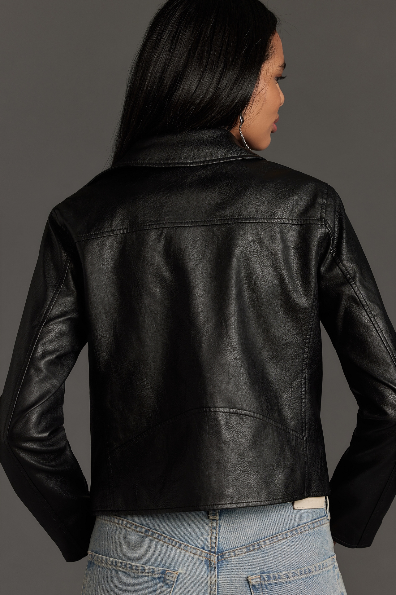 The Saige Faux Leather Moto Jacket