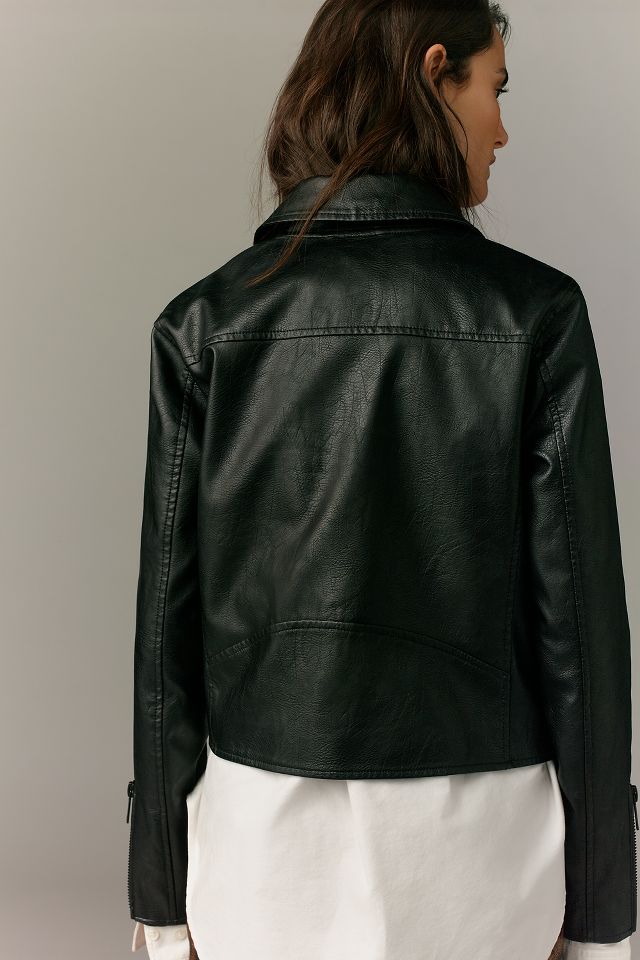 By Anthropologie Faux Leather Moto Jacket