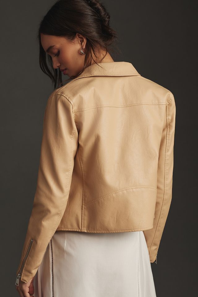 The Saige Faux Leather Moto Jacket Anthropologie