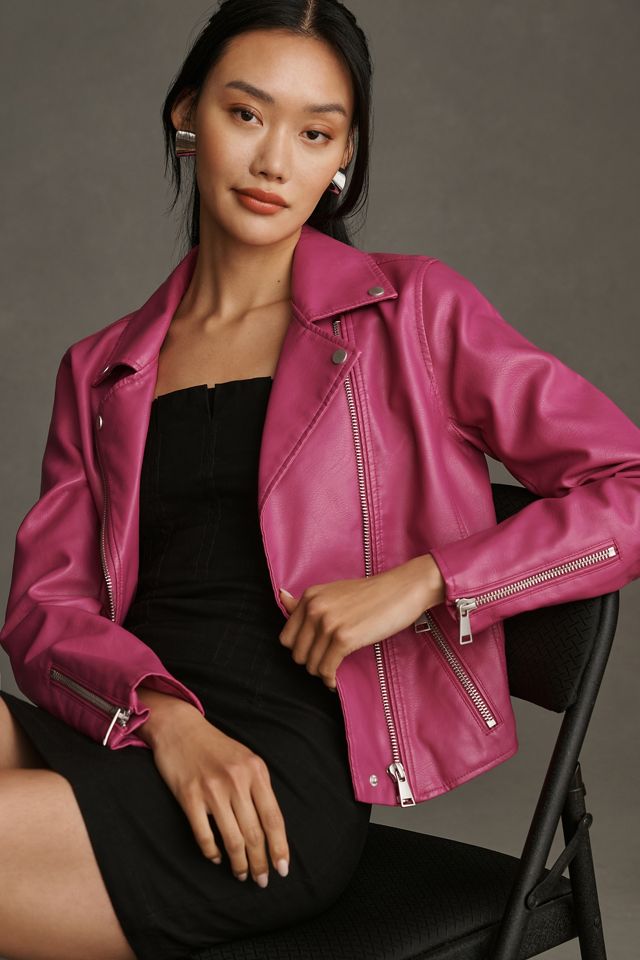 The Saige Faux-Leather Moto Jacket #1