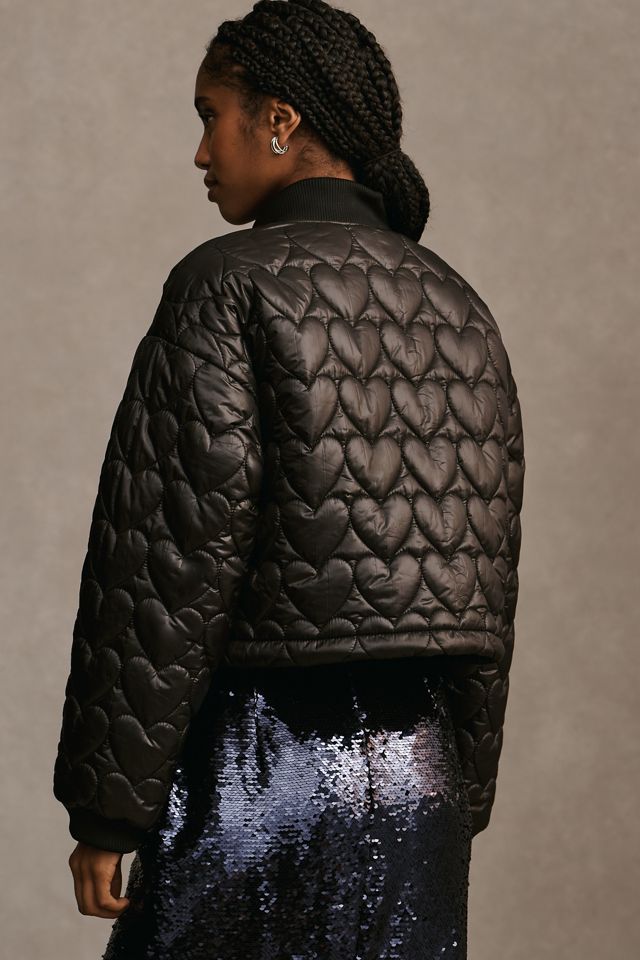 Maeve Quilted Heart Bomber Jacket #1