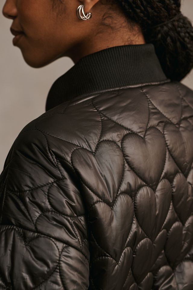 Maeve Quilted Heart Bomber Jacket #3