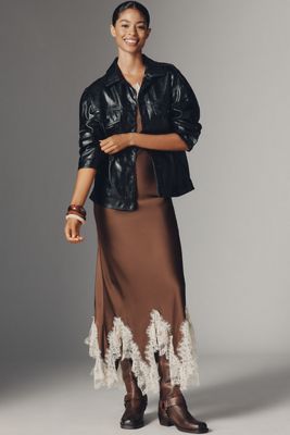 Pilcro Shacket Boyfriend de Cuero Sintético