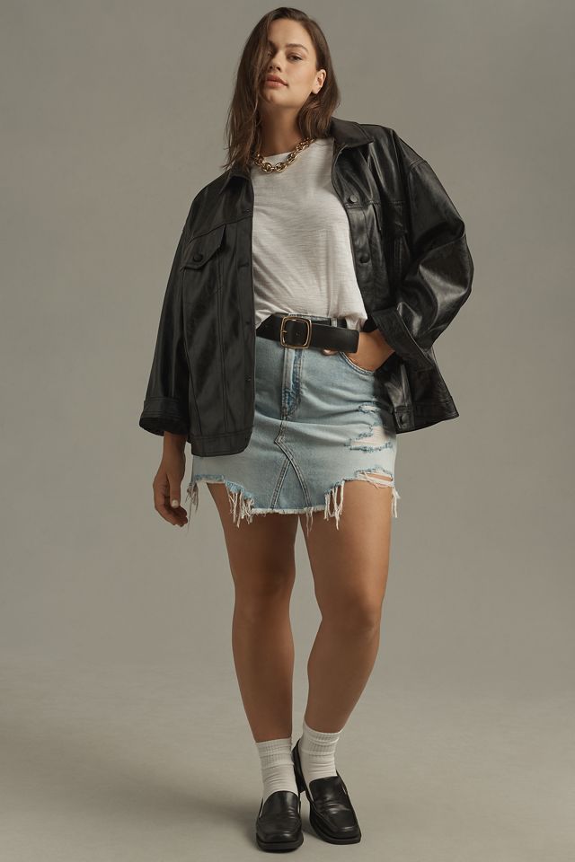 Pilcro Faux Leather Boyfriend Shacket #13