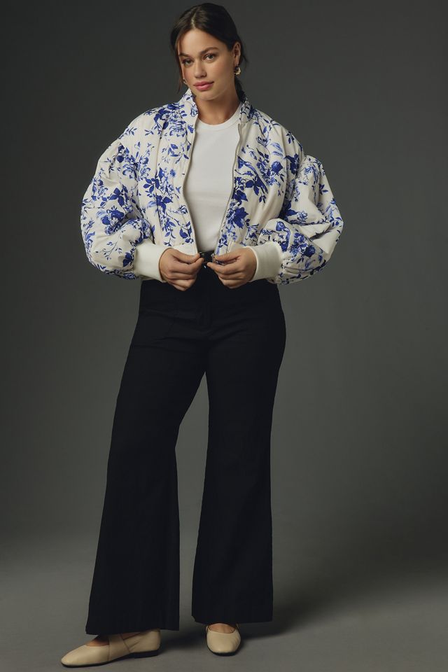 By Anthropologie Cropped Bomber Jacket #6