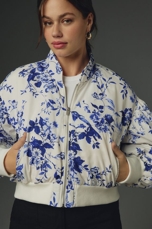 By Anthropologie Cropped Bomber Jacket #4