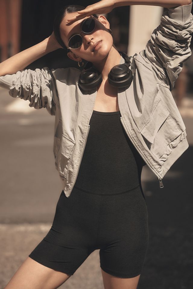 By Anthropologie Ruched Bomber Jacket #2