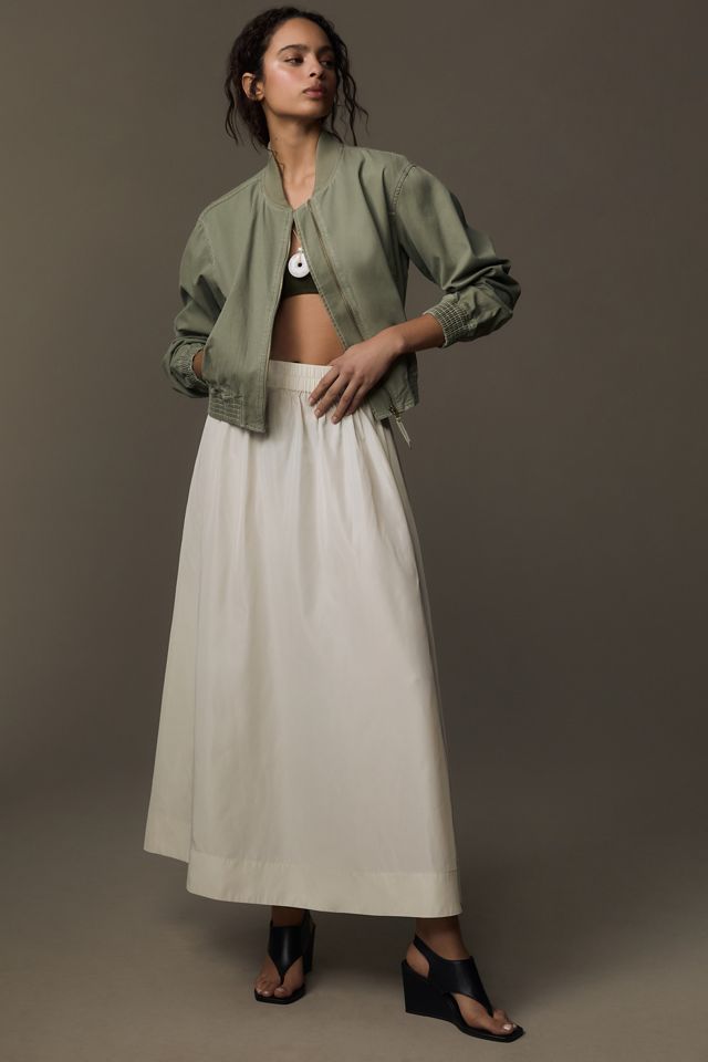 Pilcro Canvas Cropped Bomber Jacket #2