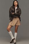 Pilcro Oversized Washed Faux Leather Jacket