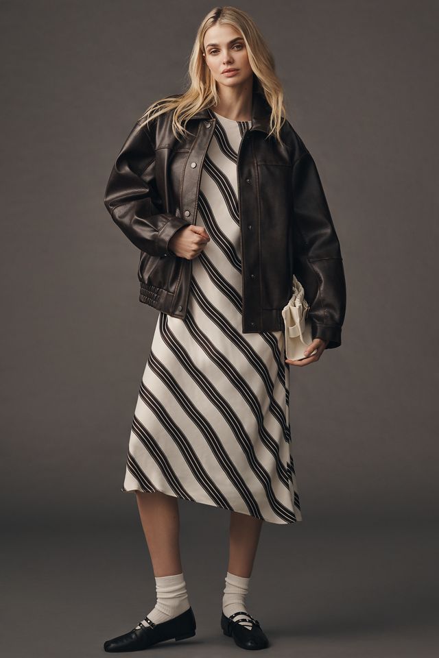 Pilcro Oversized Washed Faux Leather Jacket