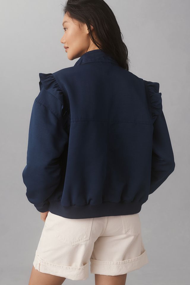 Maeve Ruffle Bomber Jacket #2