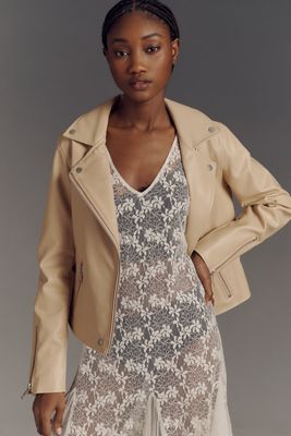 Roxanne Tie-Dye Faux Leather Moto Jacket | Anthropologie