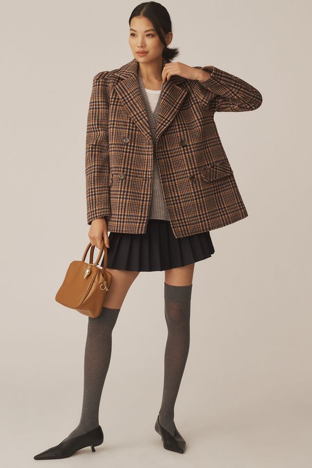 Maeve Puff-Sleeve Wool-Blend Blazer #2