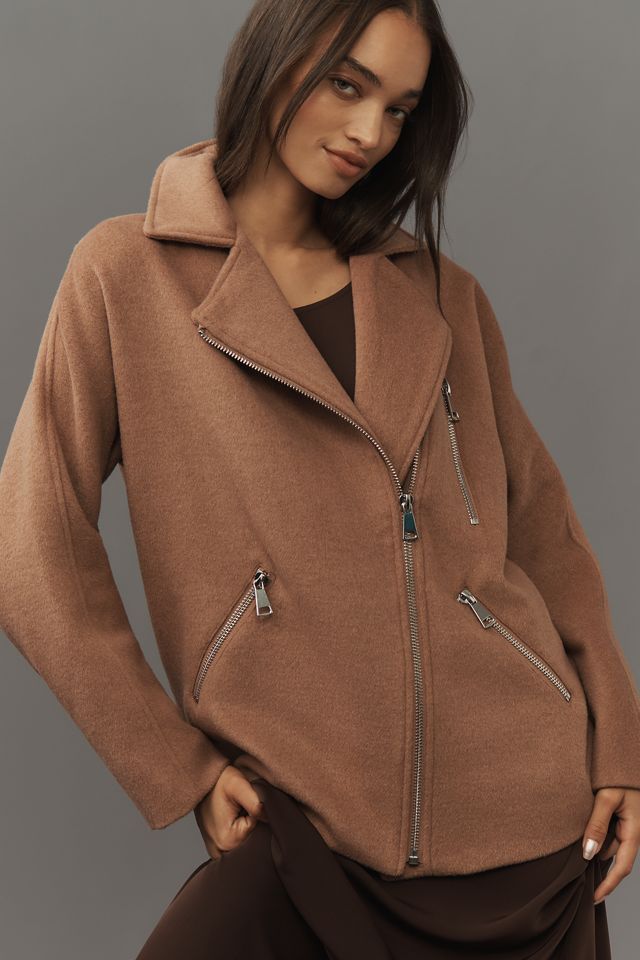 Maeve Lange Moto Woll-Mischung Jacke #2