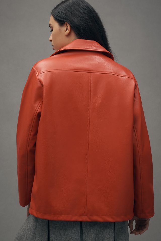 Maeve Oversized Faux-Leather Moto Jacket #2
