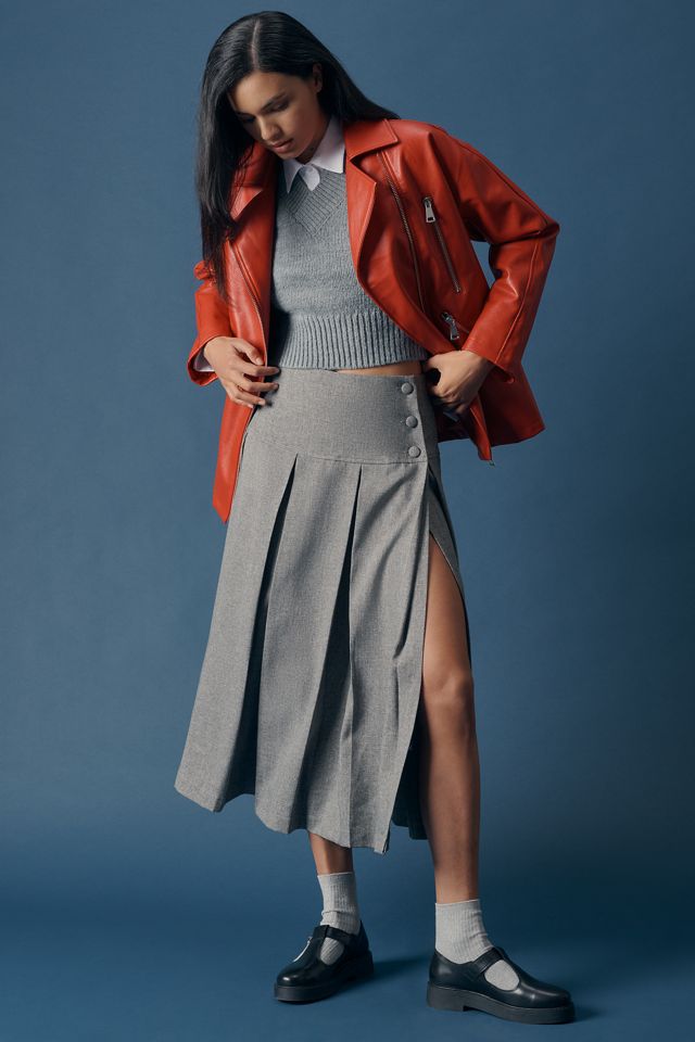 Maeve Oversized Faux-Leather Moto Jacket #3