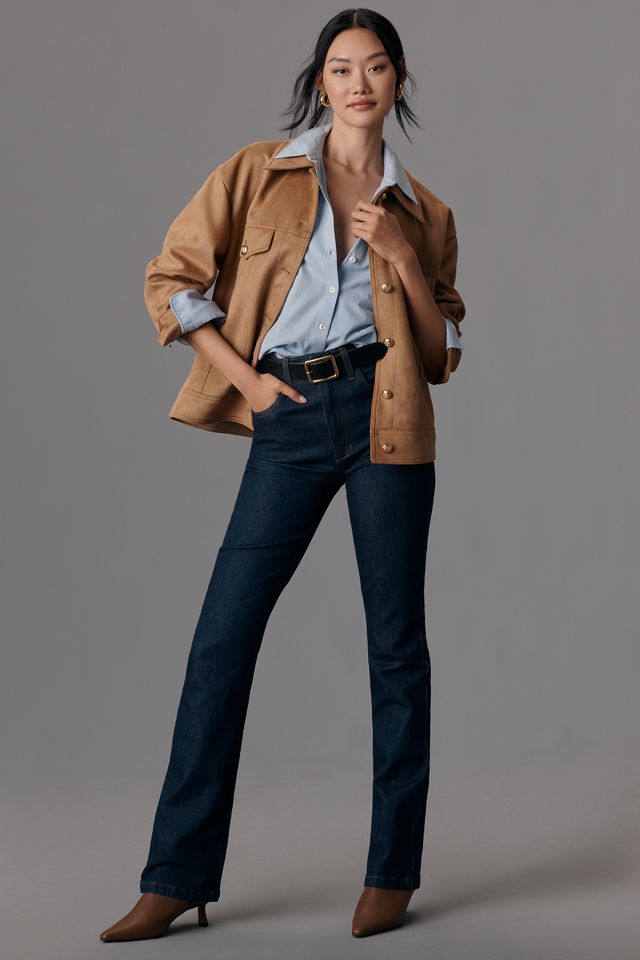 Maeve Faux-Suede Trucker Jacket #4
