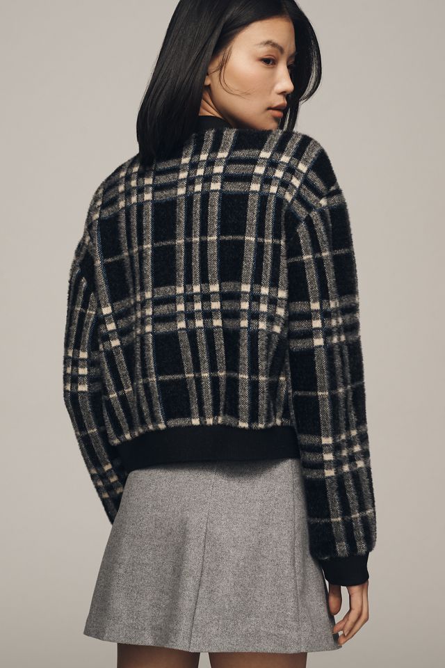 By Anthropologie Cropped Knit Bomber Jacket #1