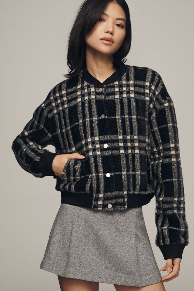 By Anthropologie Cropped Knit Bomber Jacket #2