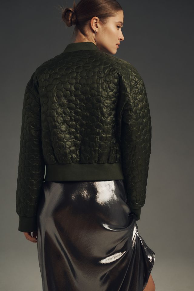 By Anthropologie Quilted Bomber Jacket #1