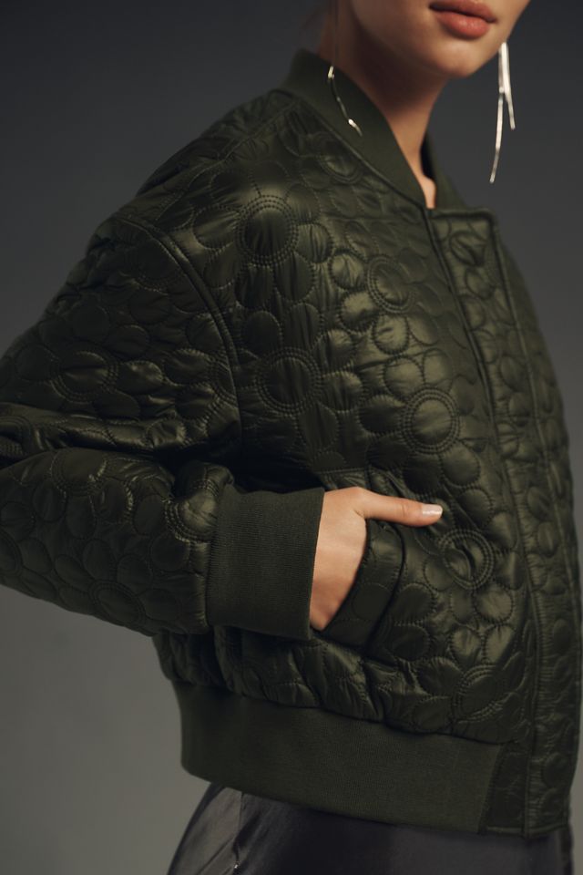 By Anthropologie Quilted Bomber Jacket #4