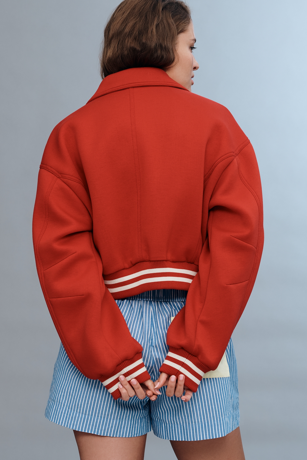 Maeve Knit Varsity Jacket