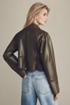 The Freya Faux-Leather Whip-Stitch Swing Jacket