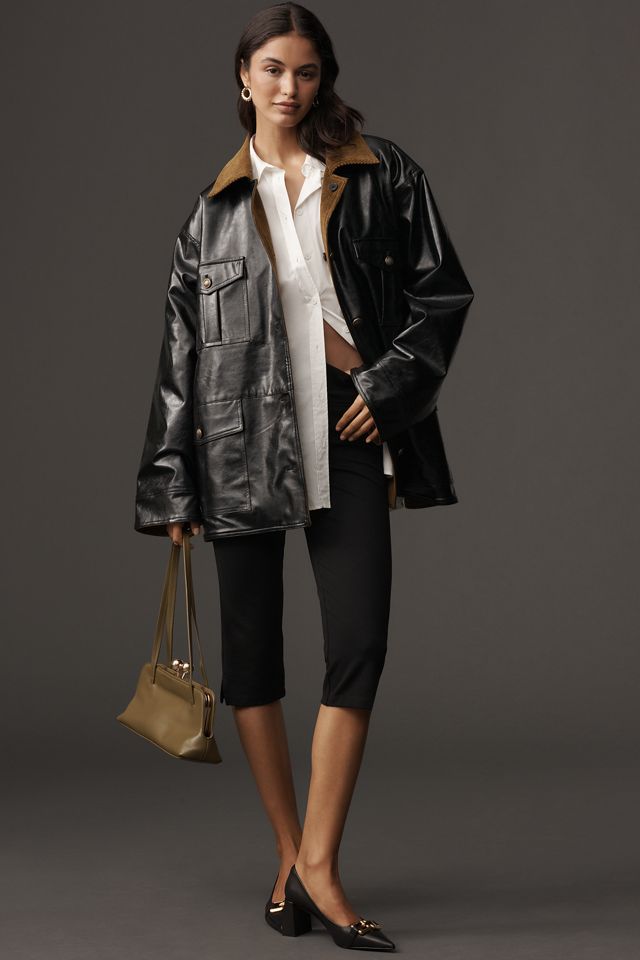 Maeve Chore-Jacke aus Lackleder #3
