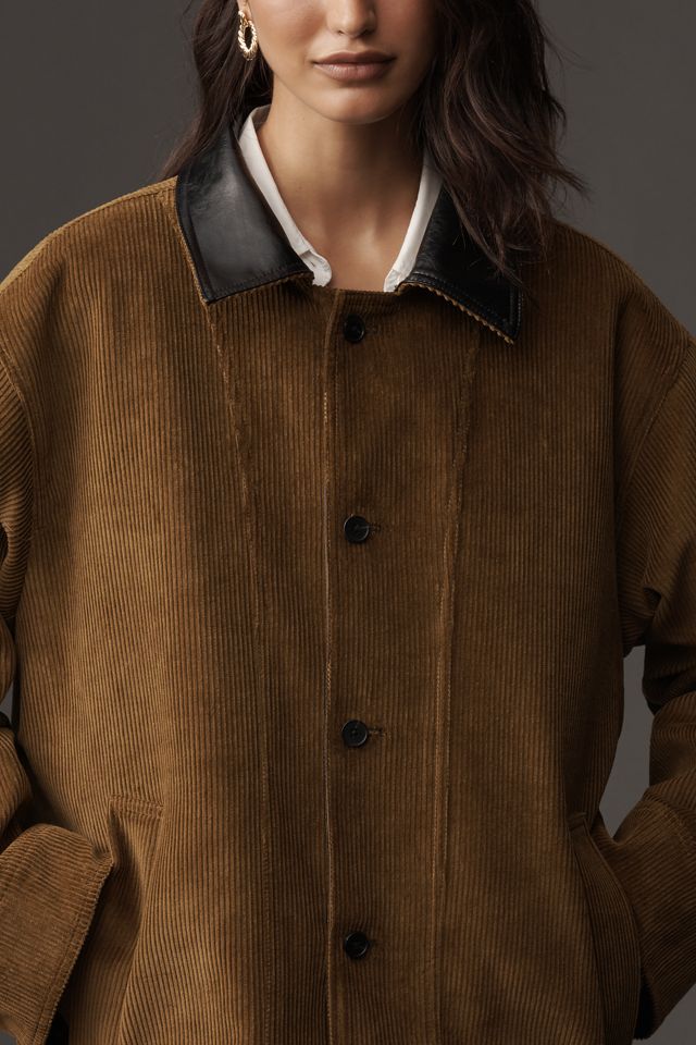 Maeve Chore-Jacke aus Lackleder #4