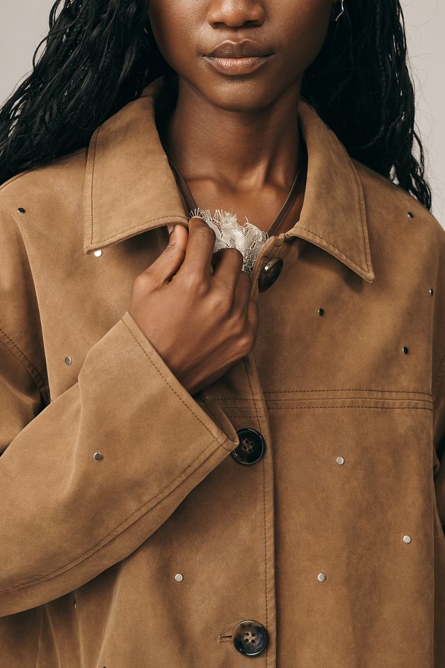 Pilcro Faux-Suede Studded Jacket #1