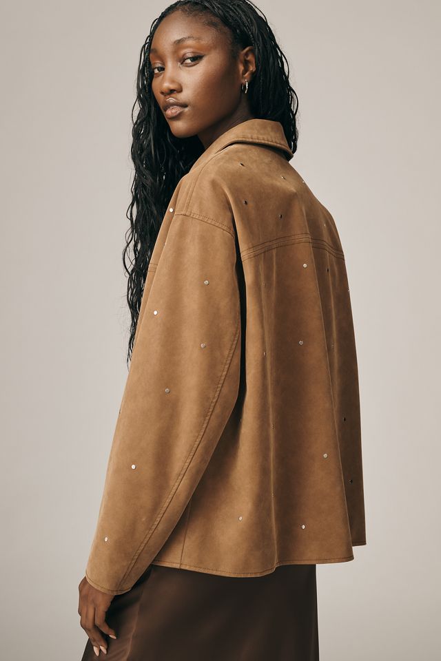 Pilcro Faux-Suede Studded Jacket #2
