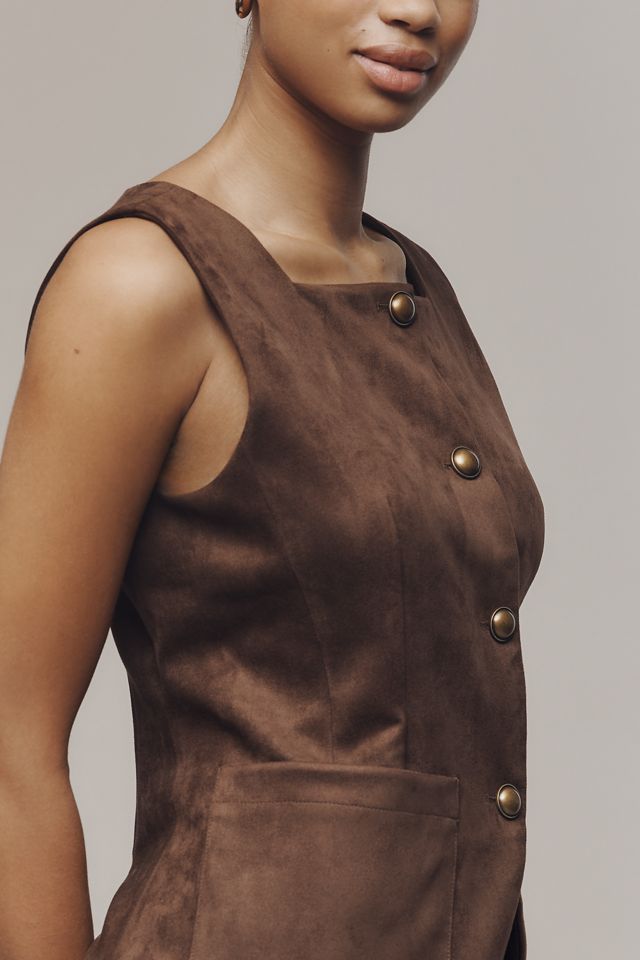Maeve Faux-Suede Cutaway Vest #2