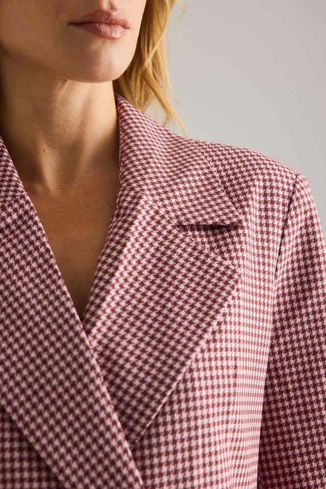 Blazer Maeve de Pata de Gallo con Puños de Piel Sintética #5