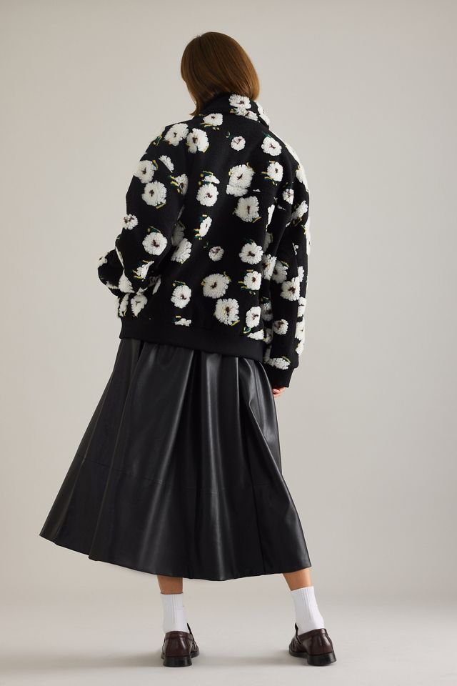 By Anthropologie Chaqueta Bomber de Forro Polar Floral #1