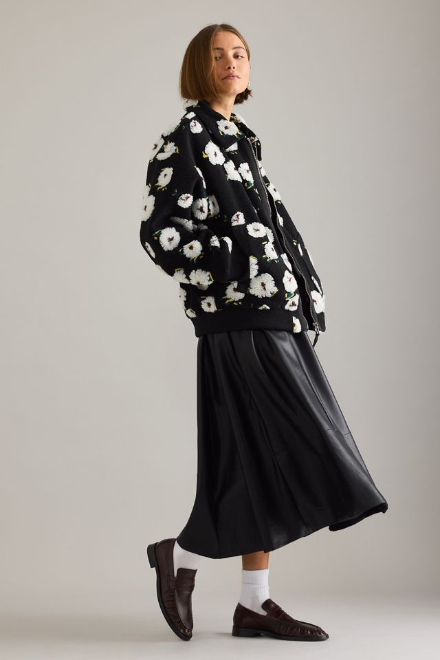 By Anthropologie Chaqueta Bomber de Forro Polar Floral #2