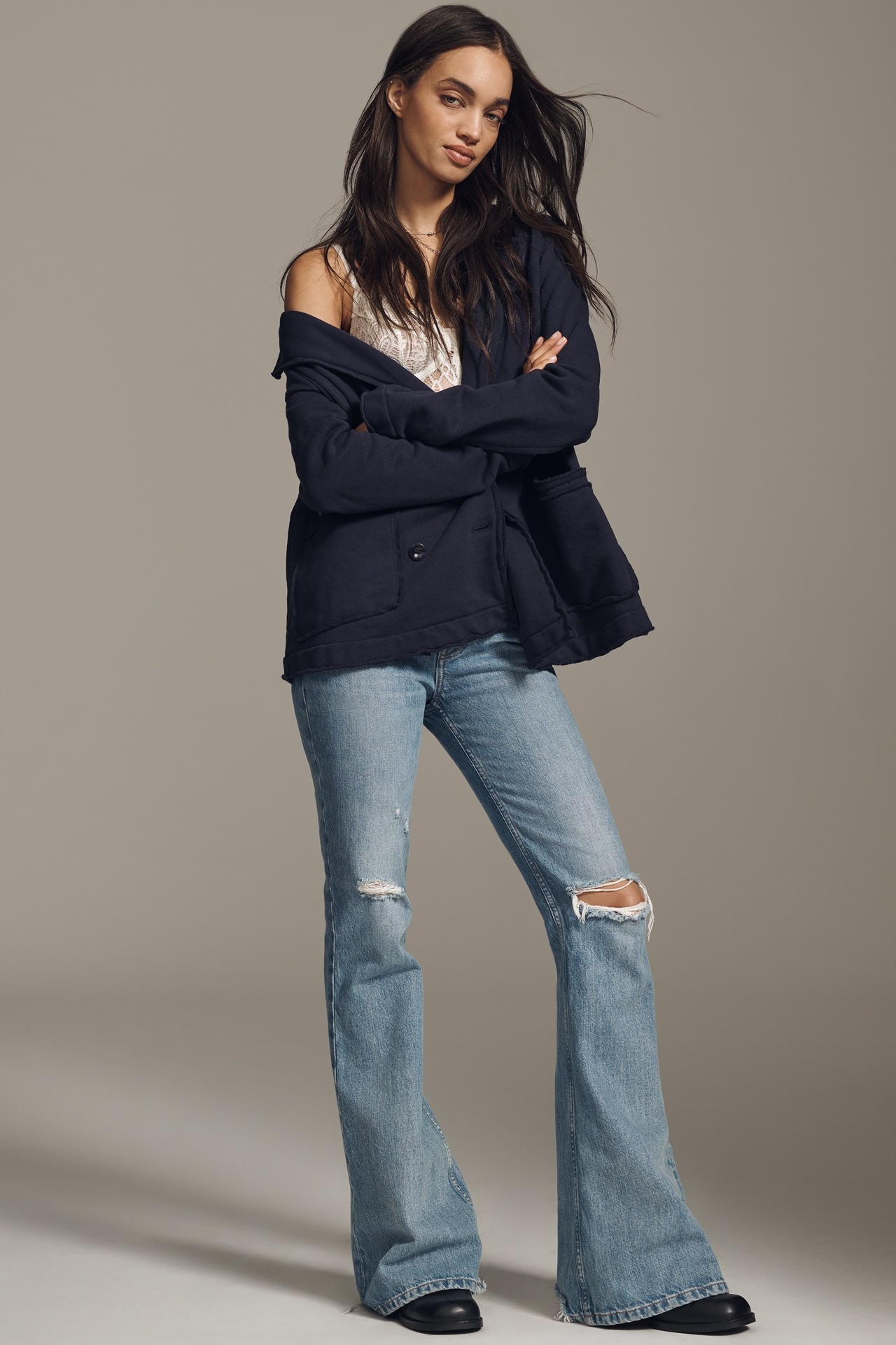 Pilcro Knit Peacoat