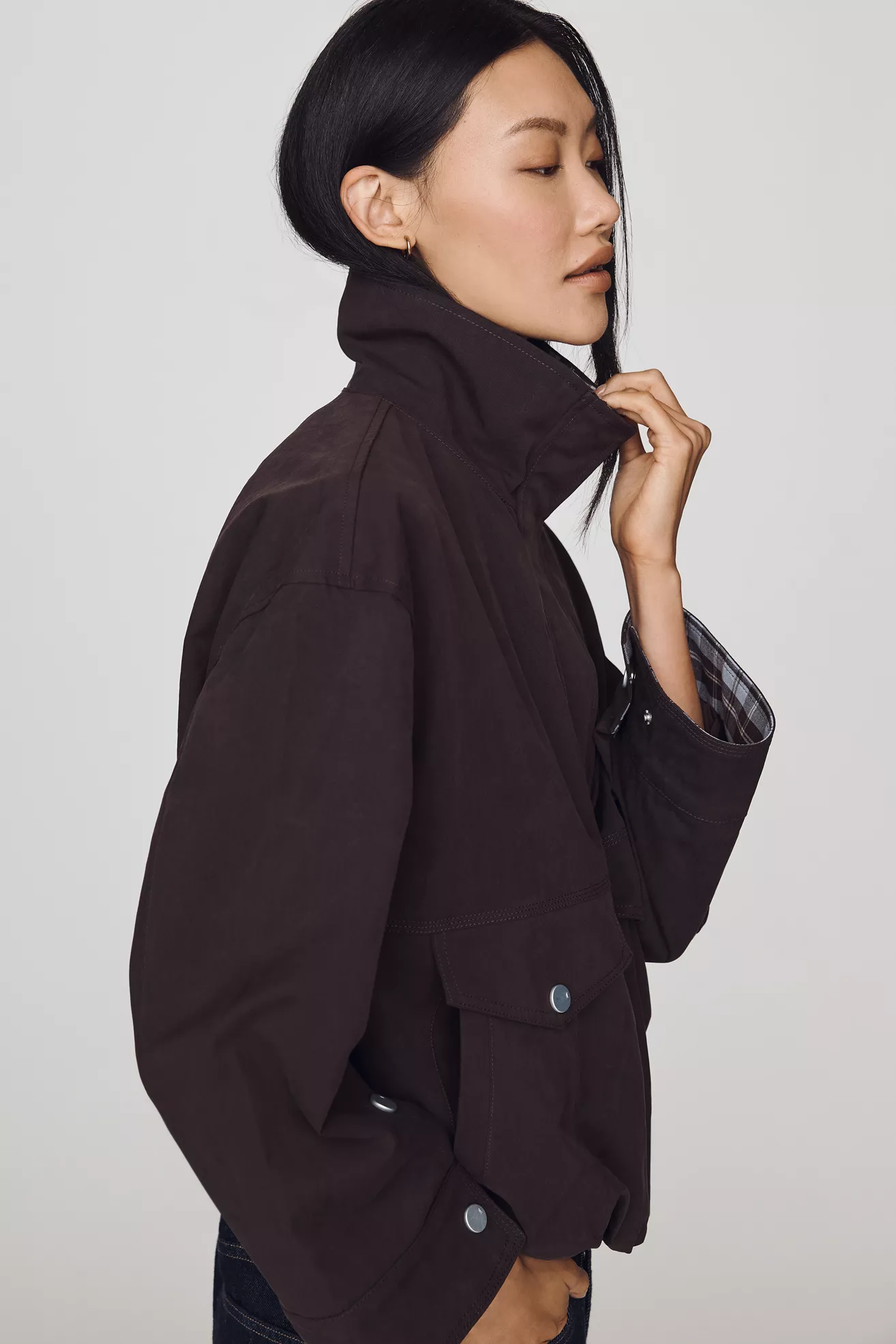 Pilcro Duncan Funnel Neck Utility Jacket