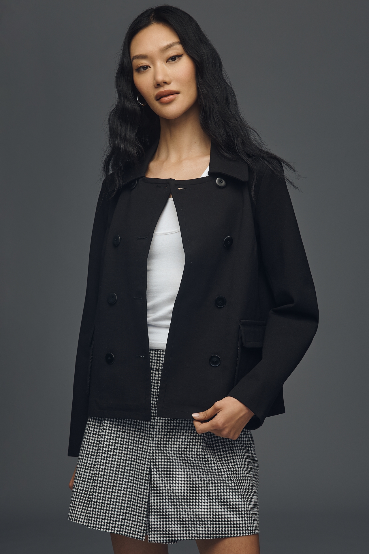 Maeve Double-Breasted Knit Blazer
