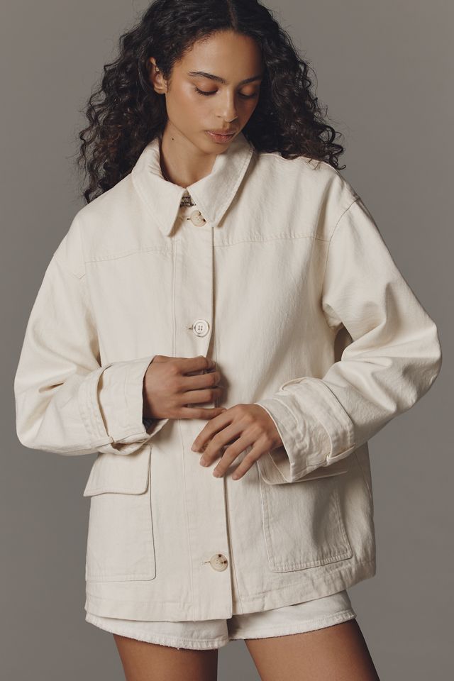 Maeve Sailor Collar Cotton Trench Coat | Anthropologie