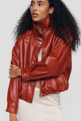 Pilcro Cohen Funnel-Neck Bomber Jacket