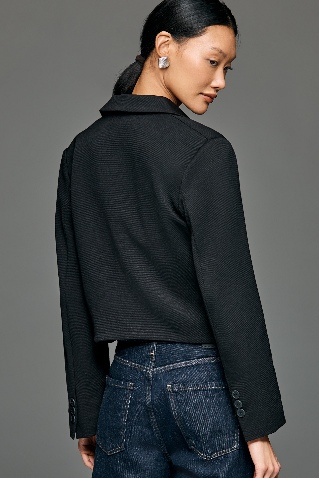 Maeve Crop Knit Blazer