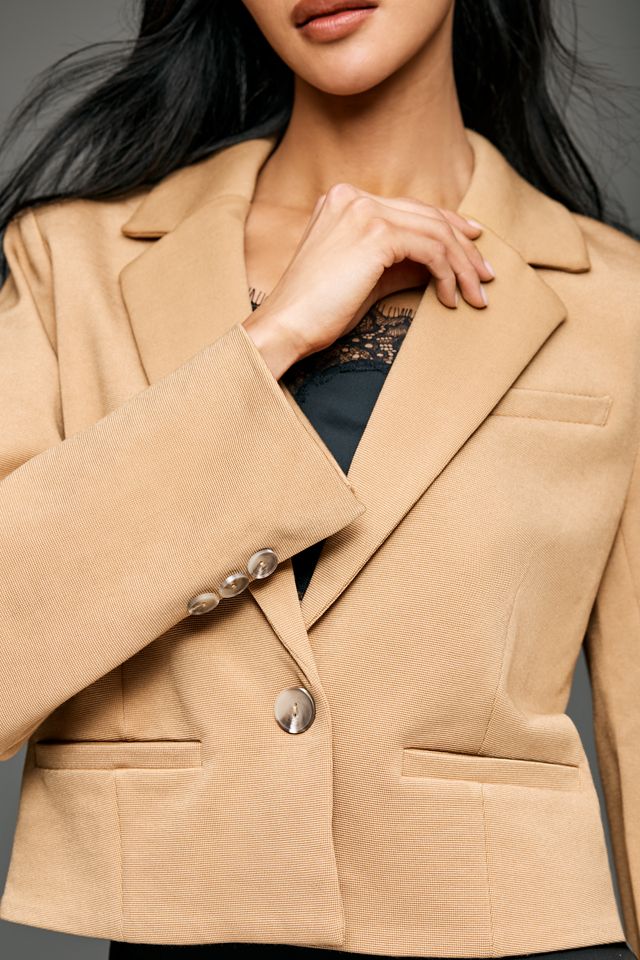 Maeve Crop Knit Blazer #1