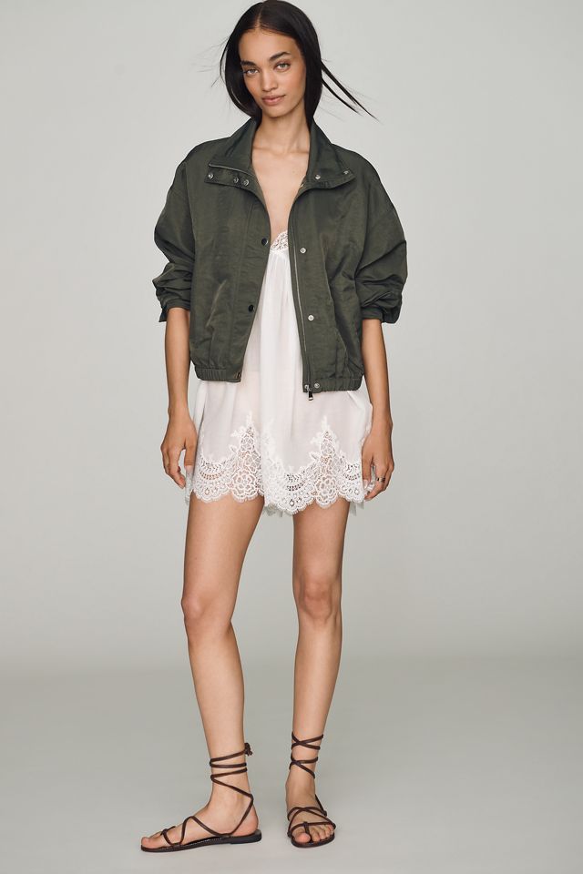 Pilcro Nylon Funnel-Neck Bomber Jacket #2
