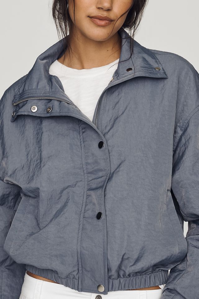 Pilcro Nylon Funnel-Neck Bomber Jacket #1