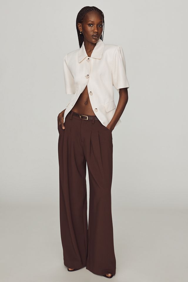 Maeve Tailored Short-Sleeve Buttondown Top | Anthropologie