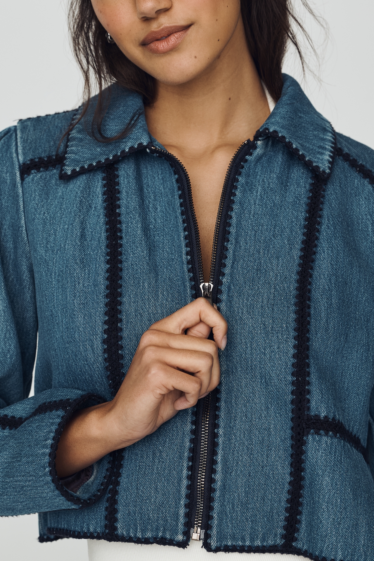 Freya Stitched Zip-Up Jacket