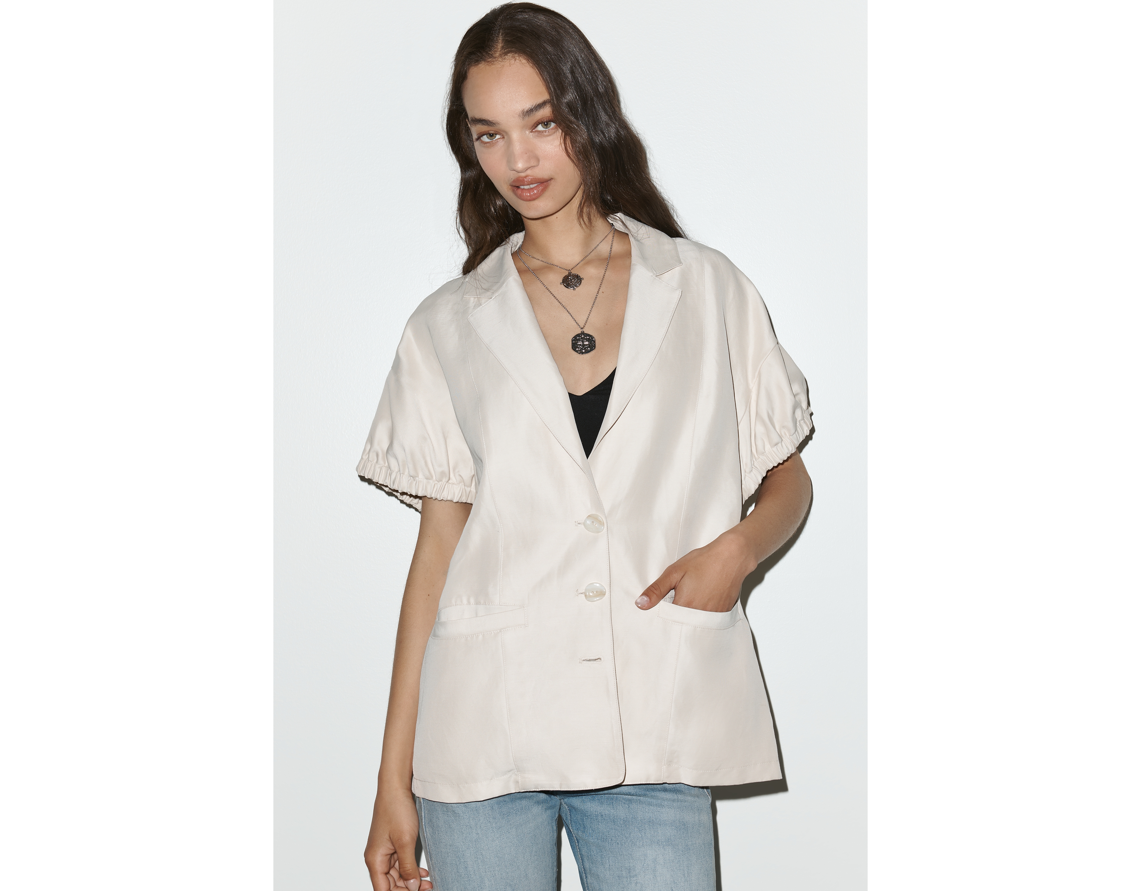 Maeve Puff-Sleeve Blazer